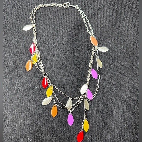 Designer Isabel Marant Colorful (Fuchsia Orange Purple) Necklace. Stunning! OS - Picture 2 of 6